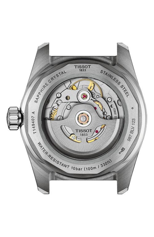 Tissot Men's Swiss Automatic Pr516 Powermatic 80 Stainless Steel Bracelet Watch 38mm In Black