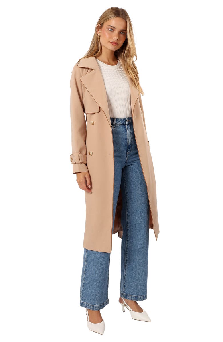 Petal & Pup Cayenne Contrast Trim Trench Coat, Alternate, color, 