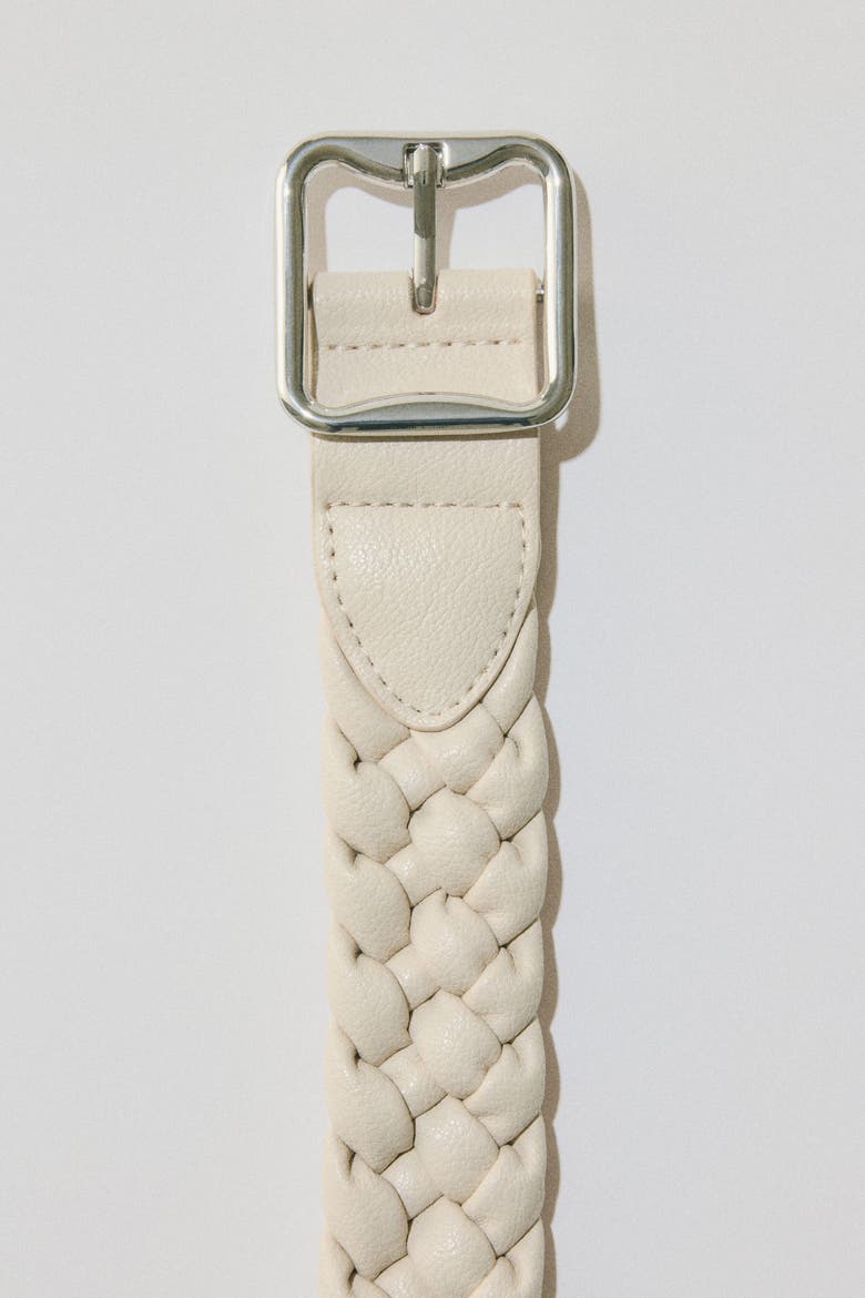 Braided Belt, Alternate, color, Light beige
