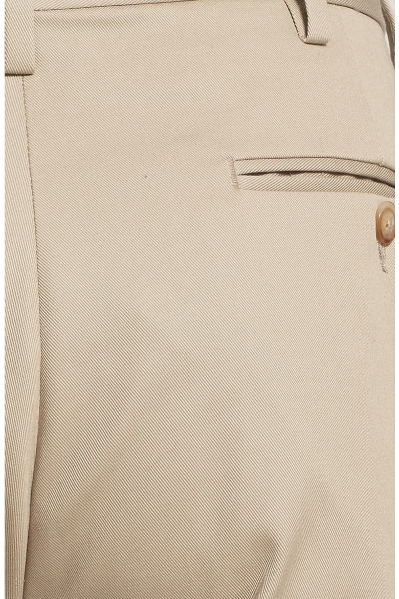 Pleated Classic Fit Cotton Dress Pants, Alternate, color, KHAKI