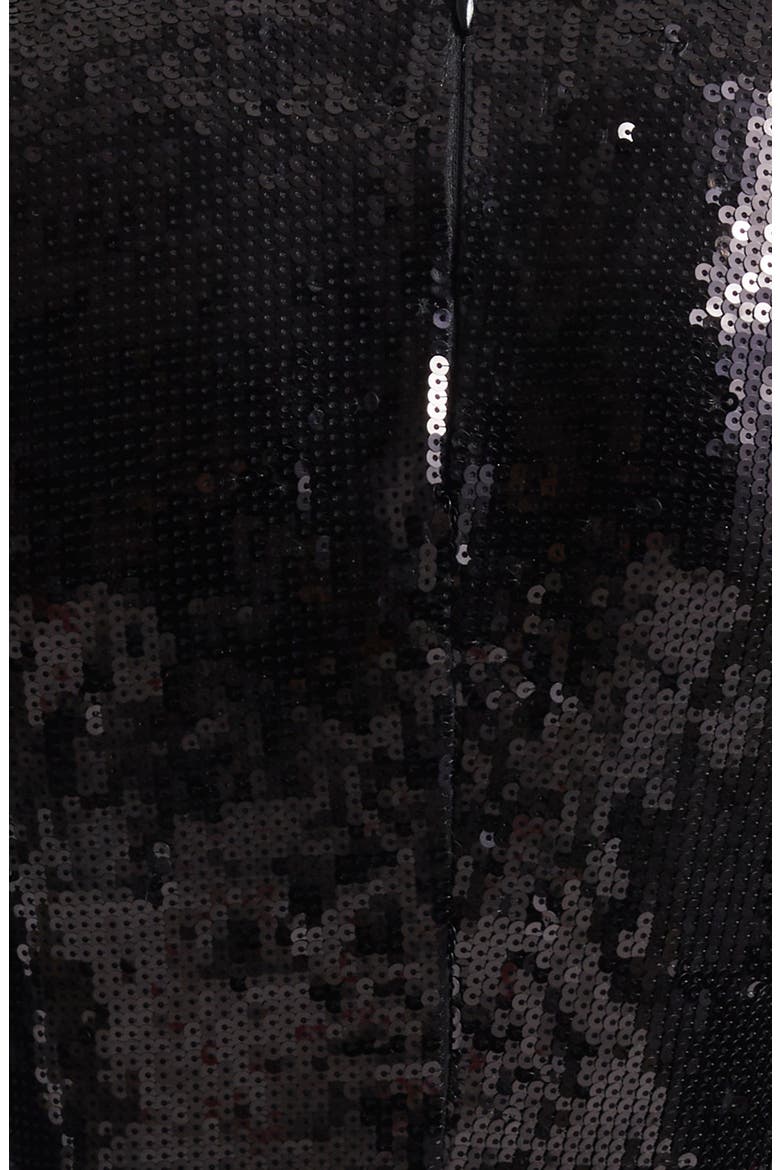 Rogan Sequin Crop Top, Alternate, color, BLACK