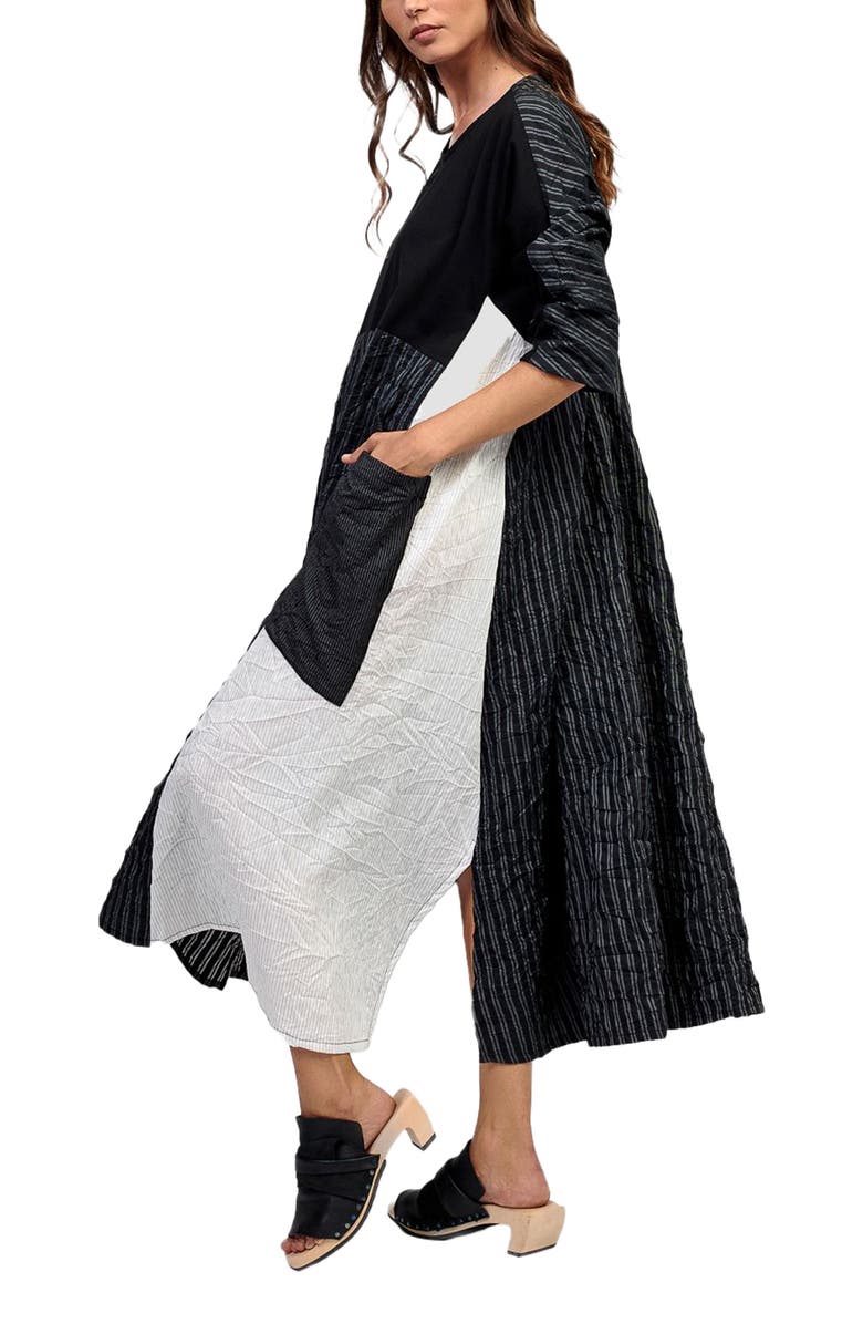 Alembika Patchwork A-line maxi dress, Alternate, color, 