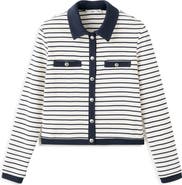 MANGO Stripe Cotton Cardigan