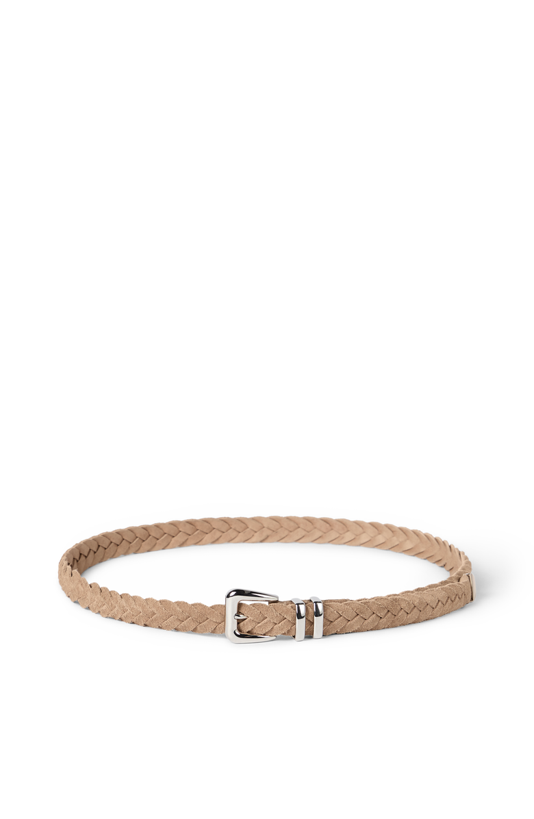 Brunello Cucinelli Reversed calfskin belt, Main, color, Hazelnut