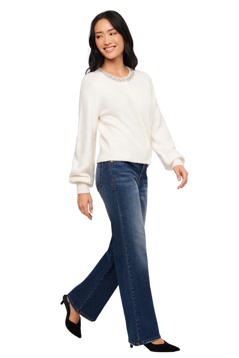 Embellished Cardigan, Alternate, color, CREAM