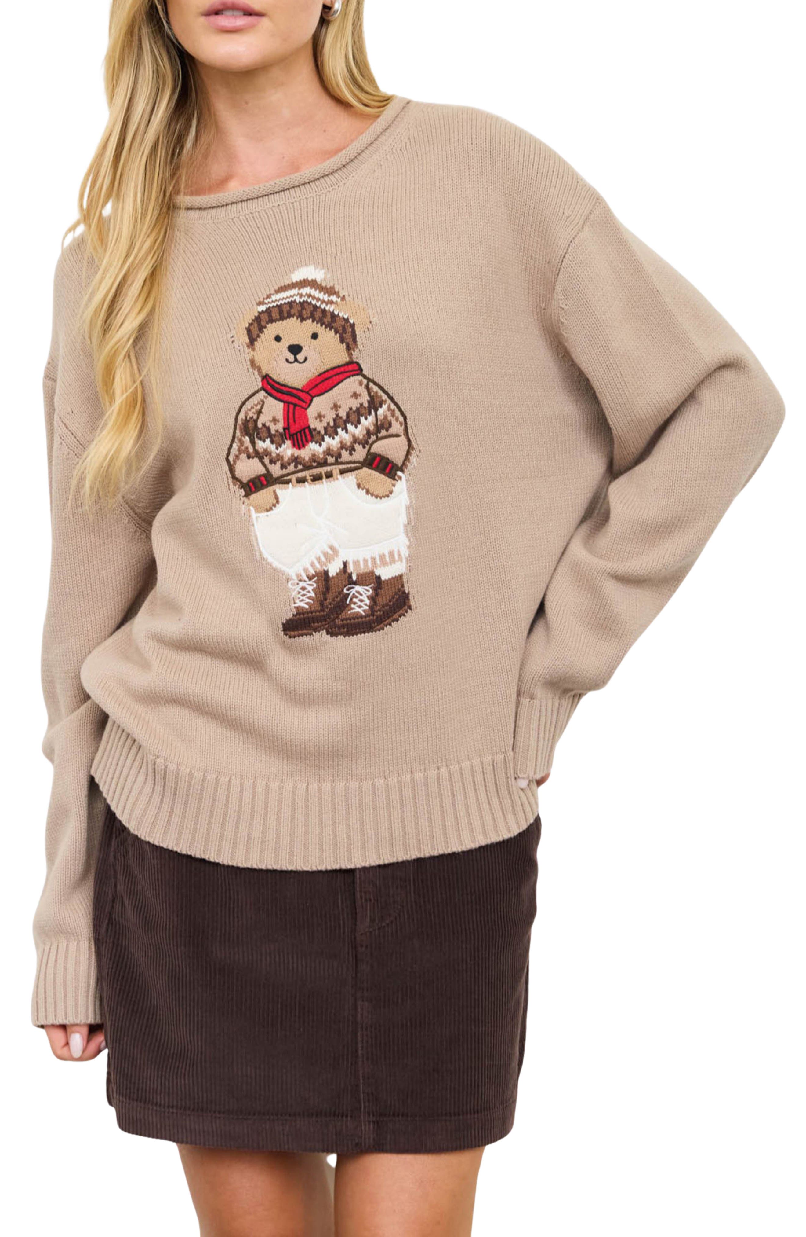 Teddy Bear Cotton Blend Sweater