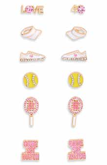 6-Pack Tennis Stud Earrings