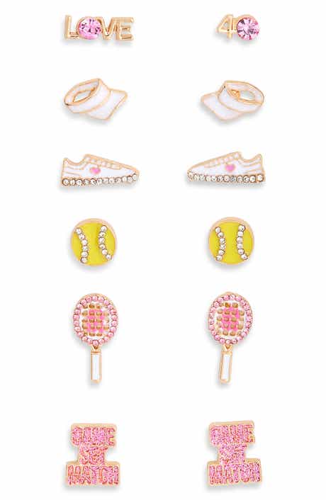 6-Pack Tennis Stud Earrings