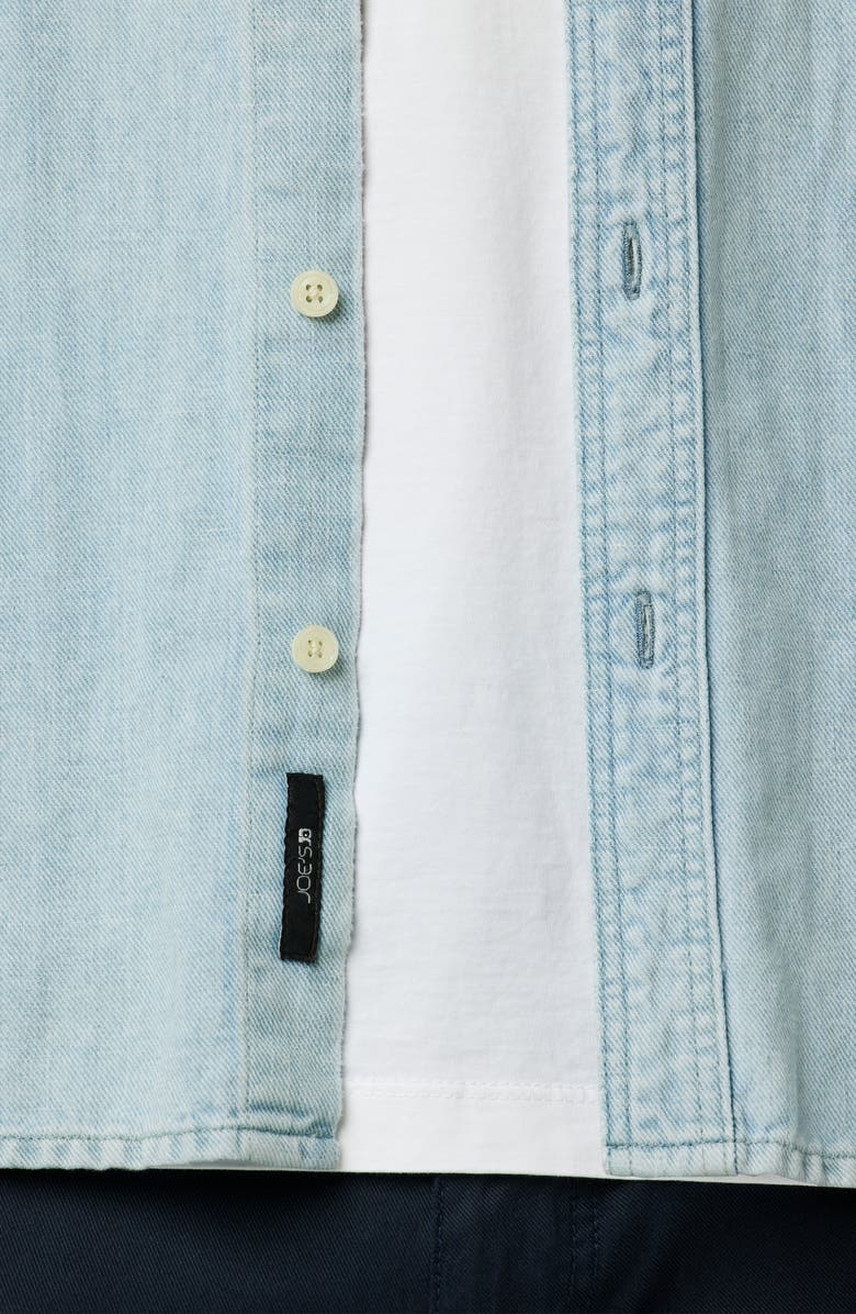 Joe's Lou Indigo Cotton & Linen Button-Up Shirt, Alternate, color, Spring Sky
