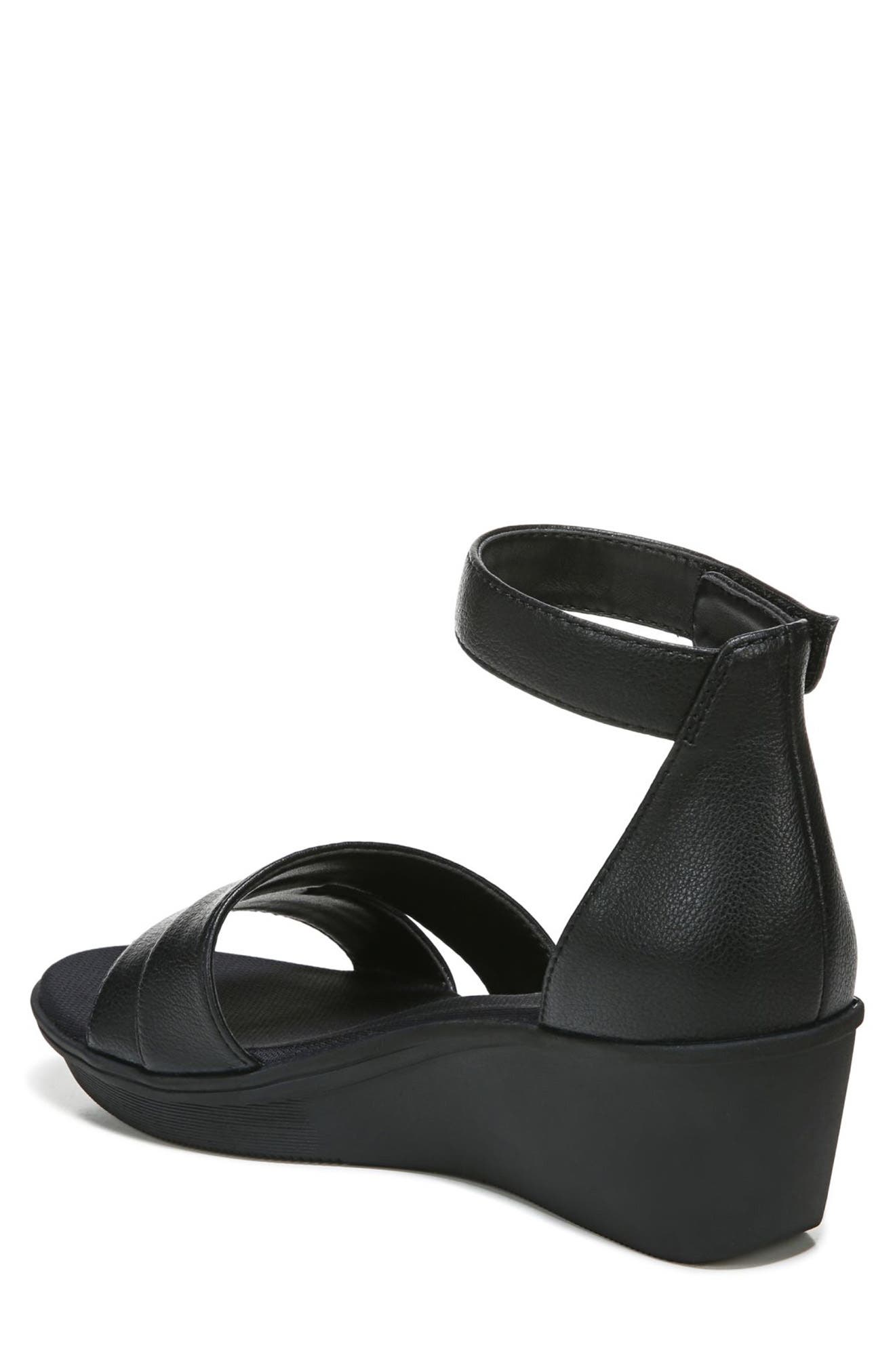 Naturalizer Theron Strappy Faux Leather Wedge Sandal, Alternate, color, 