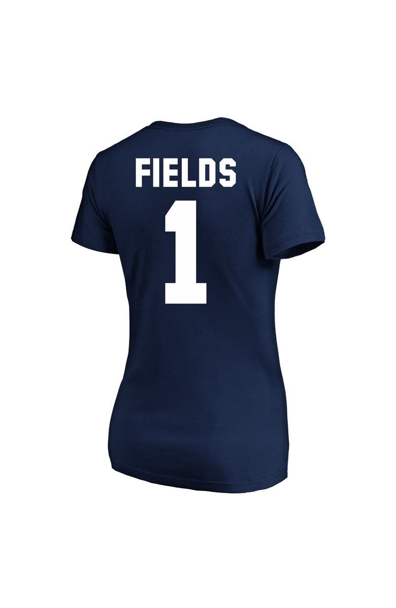 FANATICS Women's Justin Fields Navy Chicago Bears Plus Size Fair Catch Name & Number V-Neck T-Shirt, Alternate, color, 