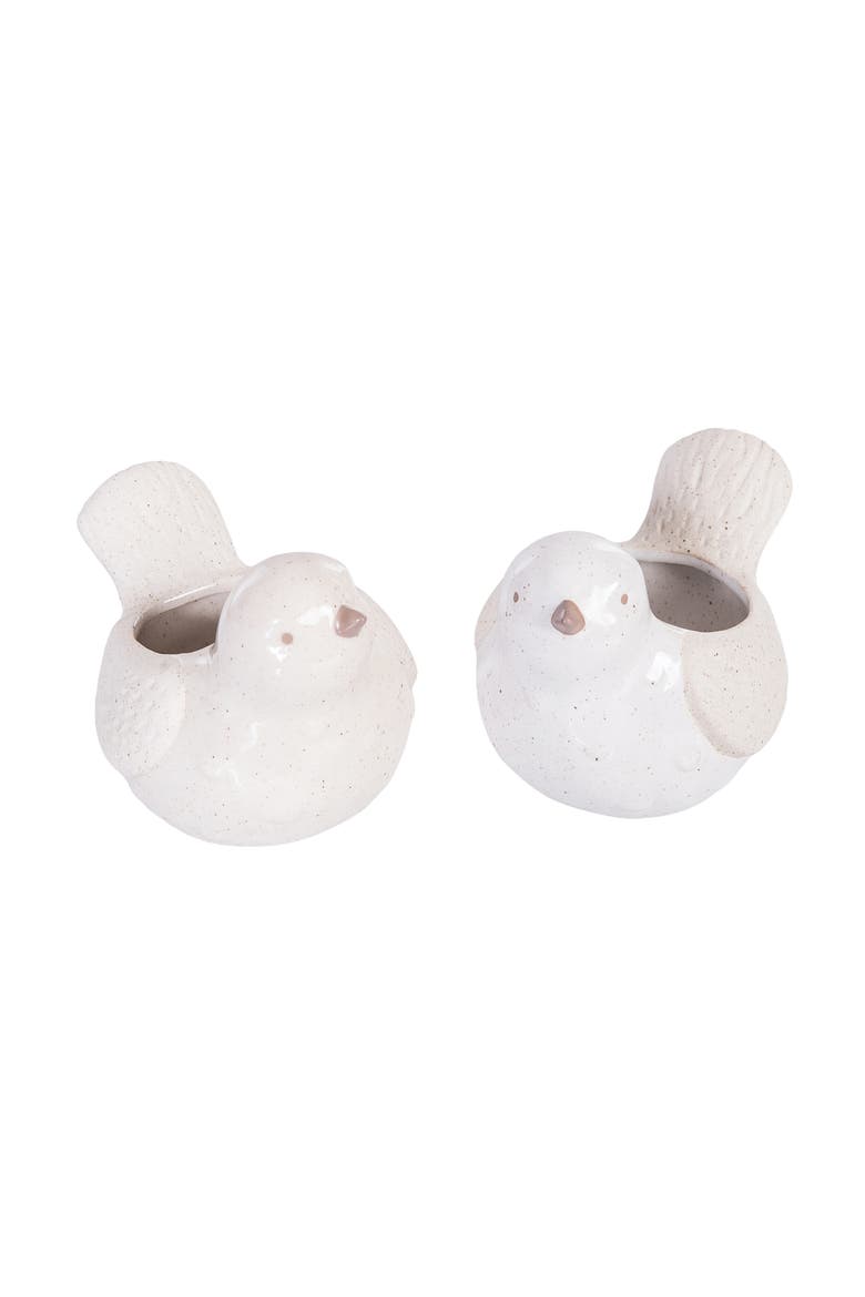 Natural Bird Decorative Novelty Shaped Assortment of 2 Containers A/2, Main, color, Beige