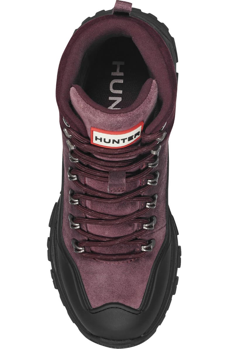 Hunter Jasper Waterproof Hiker Boot, Alternate, color, Dark Red
