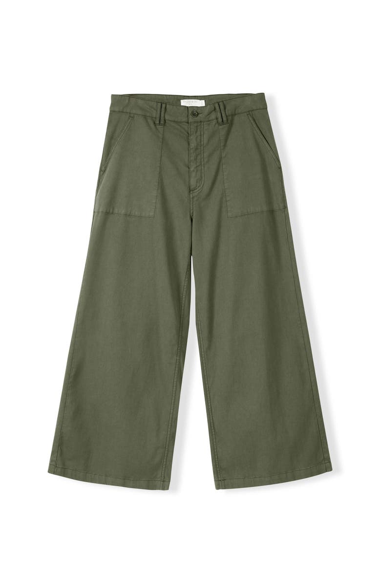 Celtic & Co. Wide Leg Pleat Front Pant, Alternate, color, Khaki