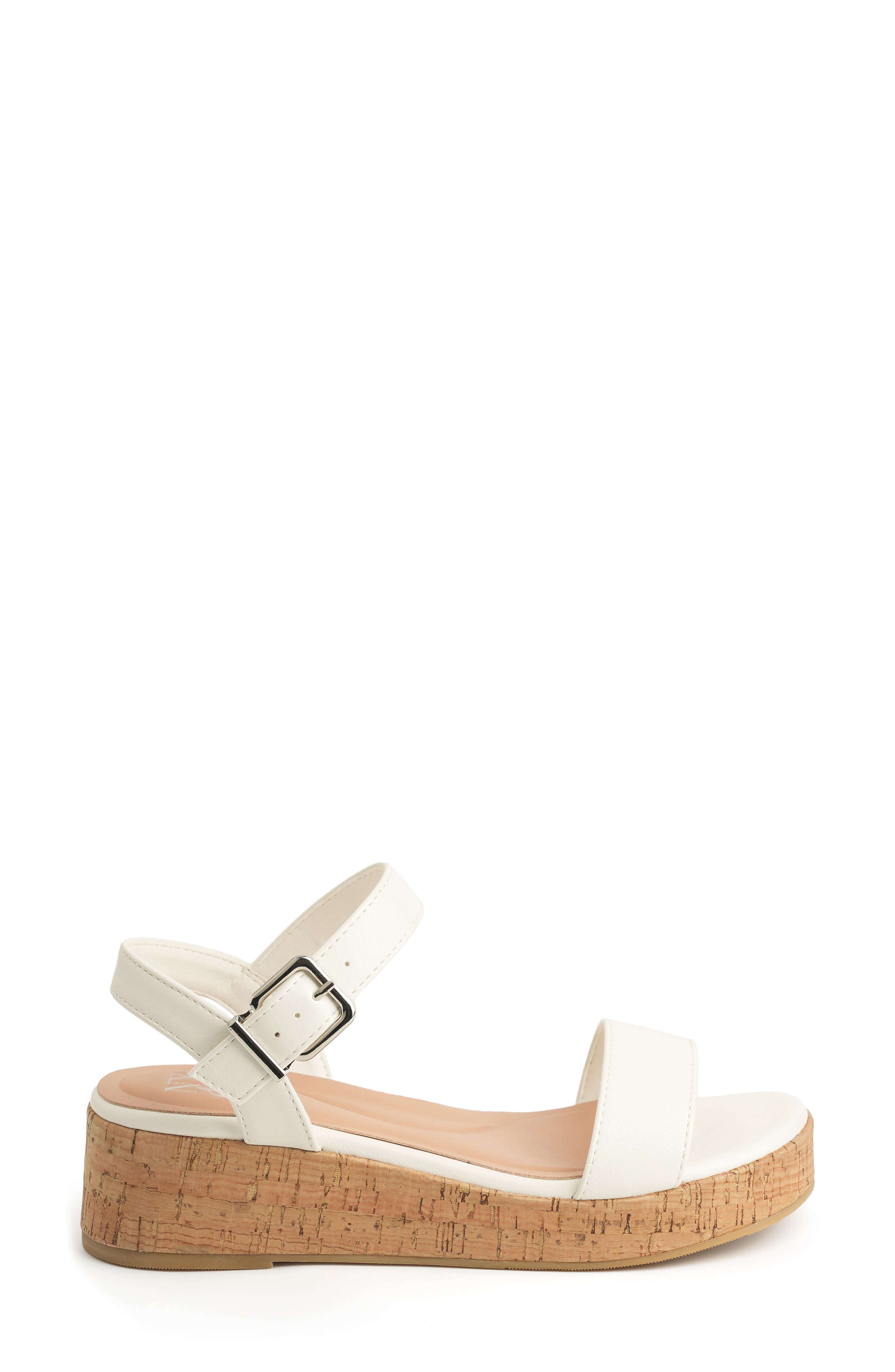 NEW YORK AND COMPANY Halina Platform Wedge Sandal, Alternate, color, White