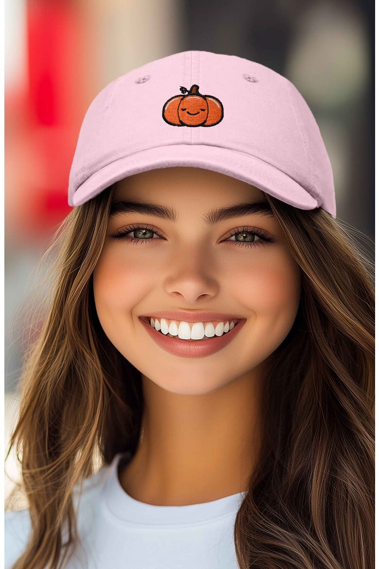 Baby Pumpkin Embroidered Dad Hat, Alternate, color, Washed Pink