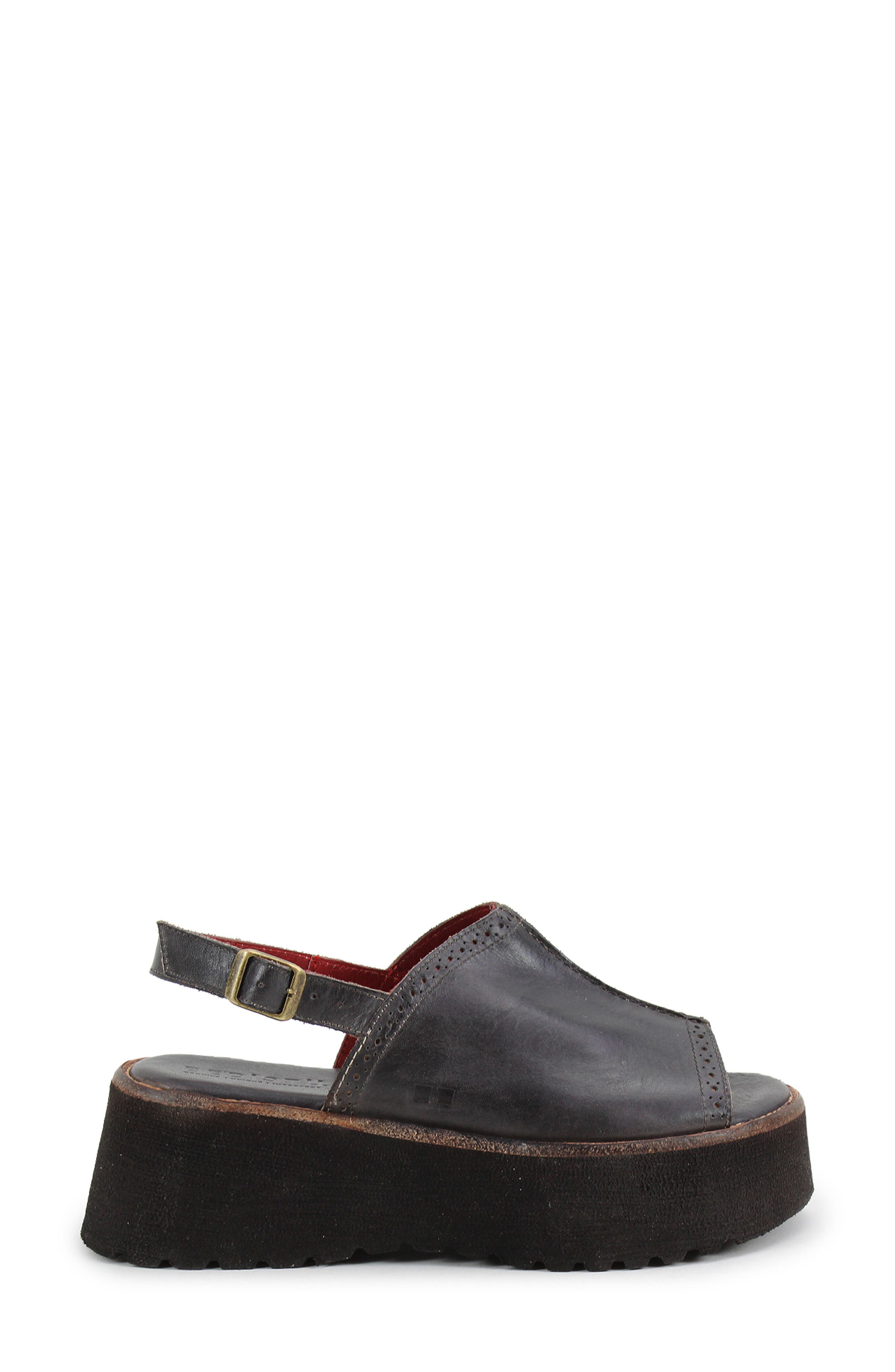 Library Platform Sandal, Alternate, color, BLACK RUSTIC
