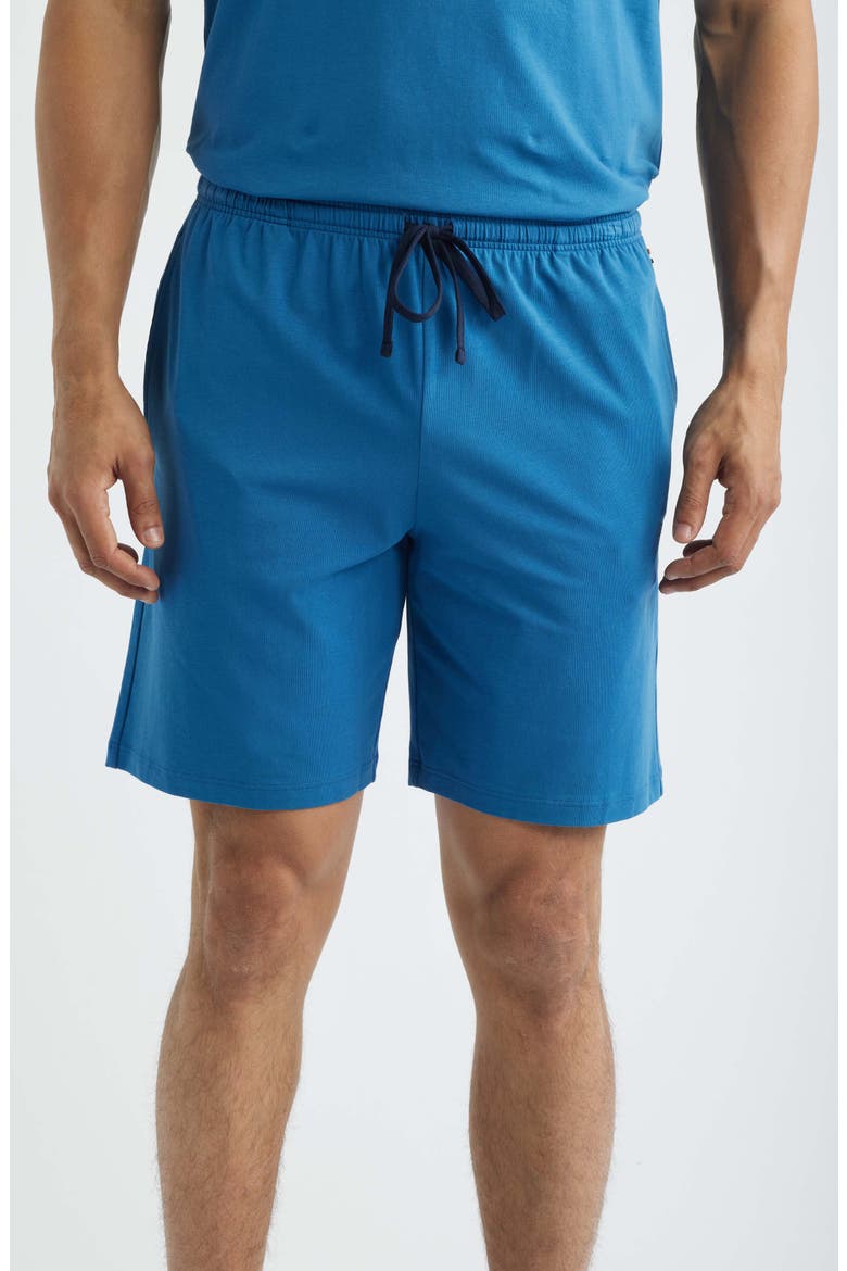 Mix Match Stretch Cotton Pajama Shorts, Main, color, OPEN BLUE