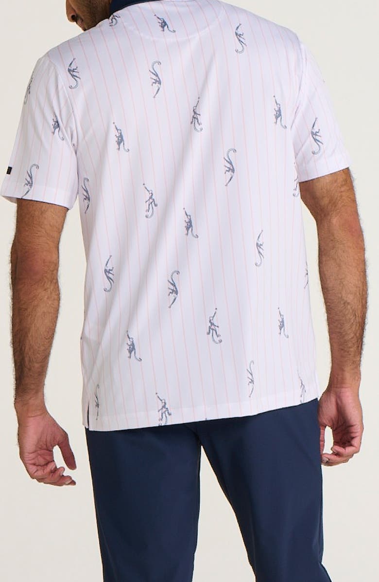 Bad Birdie Monkey Around Stripe Performance Golf Polo, Alternate, color, 