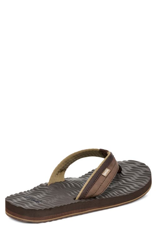 Sanuk Ziggy Plush Flip Flop In Brown