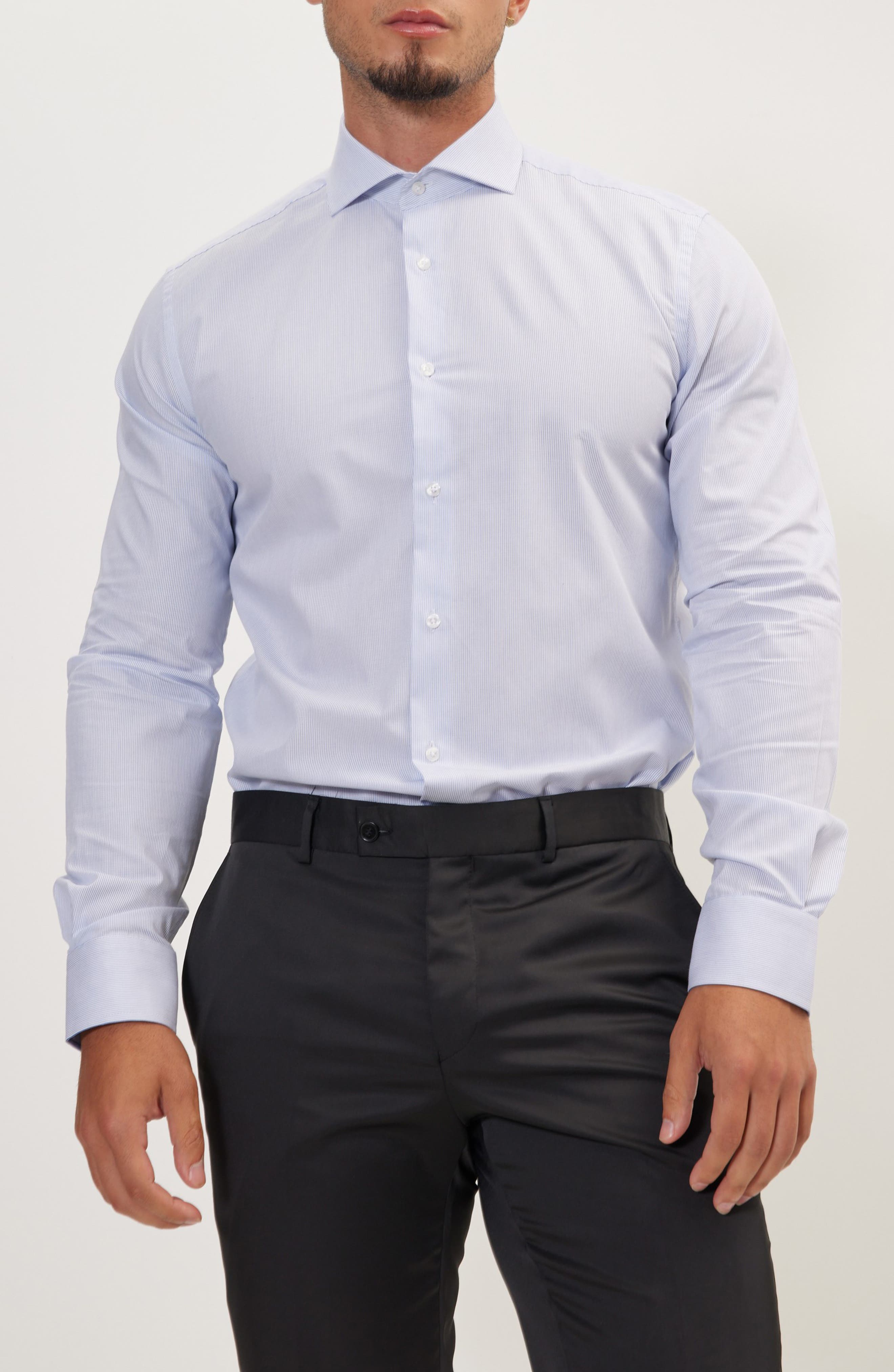 selected WHITE BLUE STRIPED
