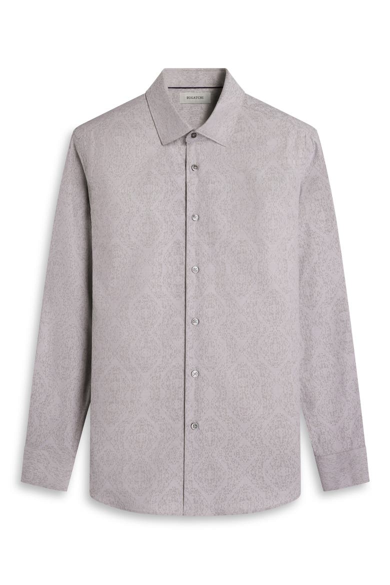 Axel Shaped Fit Stretch Cotton Button-Up Shirt, Alternate, color, KHAKI