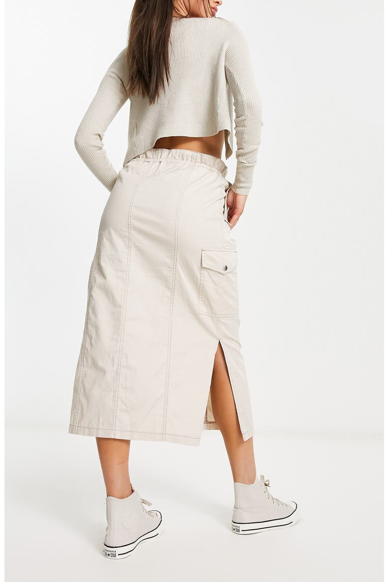 Toggle Waist Cargo Skirt, Alternate, color, STONE
