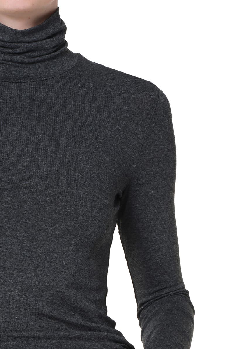 AGOLDE Pascale Turtleneck Top, Alternate, color, Charcoal Heather