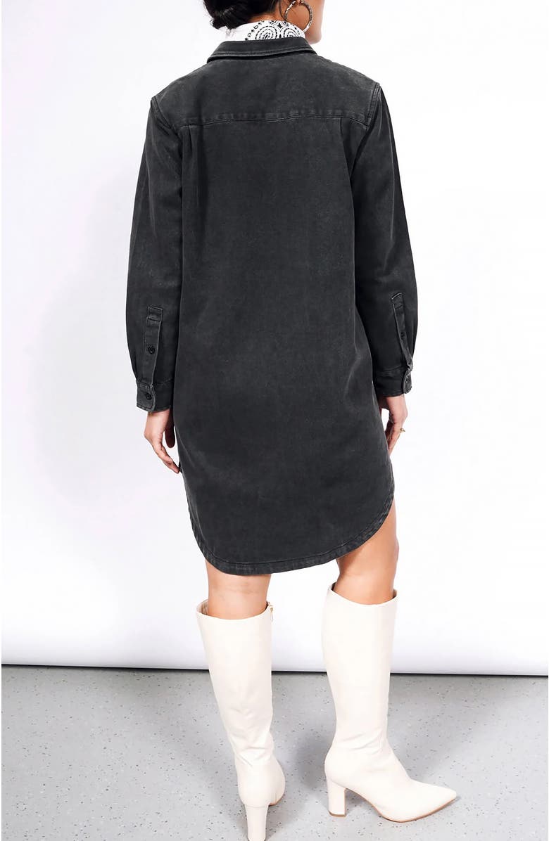 WILDFANG The Essential Denim Long Sleeve Shirt Dress, Alternate, color, 