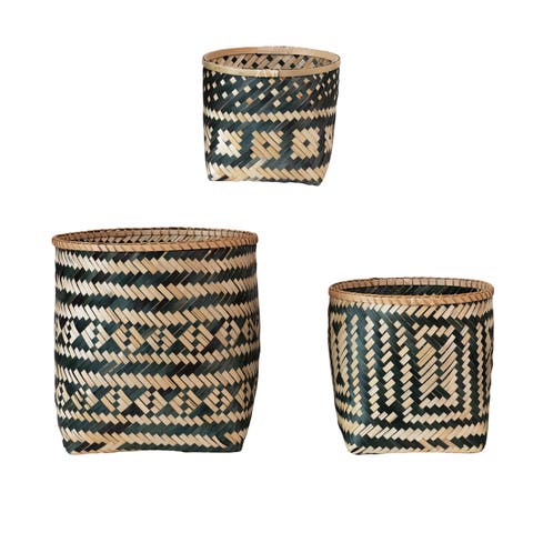 Baskets with Pattern, Set of 3