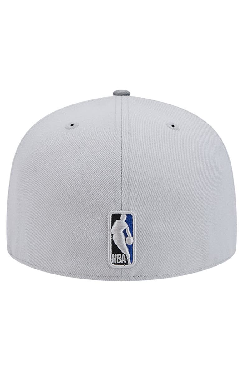 New Era Men's New Era Gray New York Knicks Active Color Camo Visor 59FIFTY Fitted Hat, Alternate, color, 