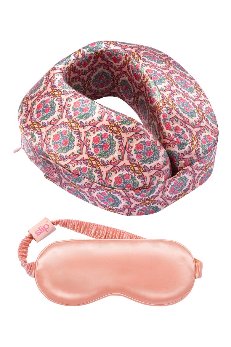 Voyager Pure Silk Travel Pillow Set (Limited Edition), Main, color, CHELSEA