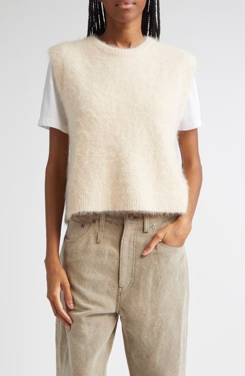 R13 Deep Armhole Alpaca Blend Sweater Vest In Brown