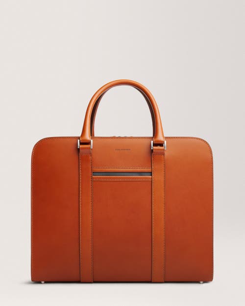 Carl Friedrik Palissy Double Briefcase In Cognac