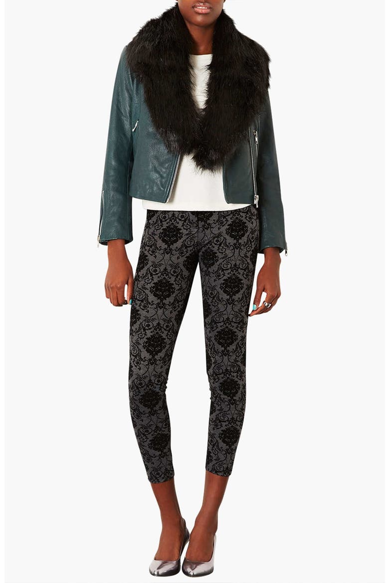Faux Fur Stole, Alternate, color, BLACK