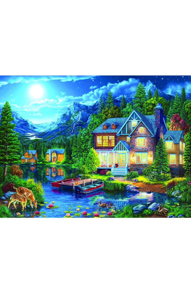 Sunsout House Near the Lake 1000 piece Jigsaw Puzzle for Adults, Main, color, Multicolor