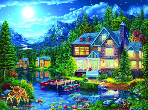 House Near the Lake 1000 piece Jigsaw Puzzle for Adults