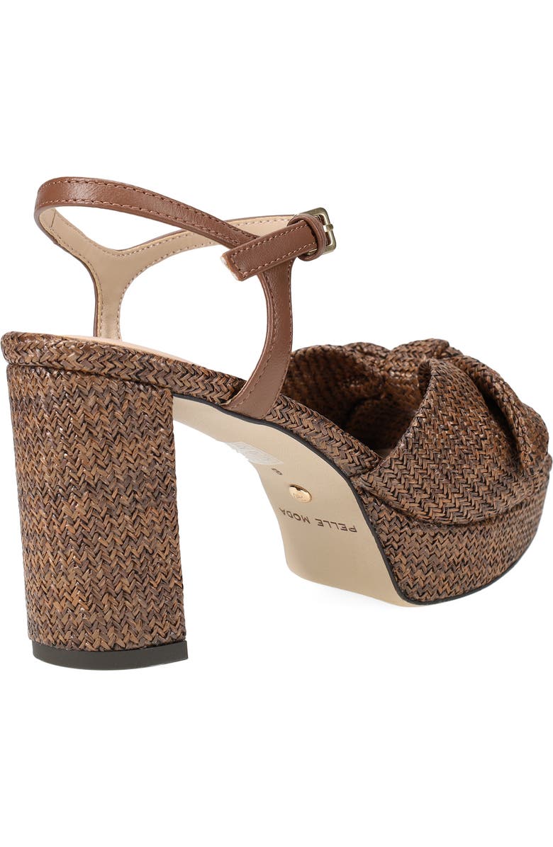 Pelle Moda Penni Ankle Strap Platform Sandal, Alternate, color, Chocolate