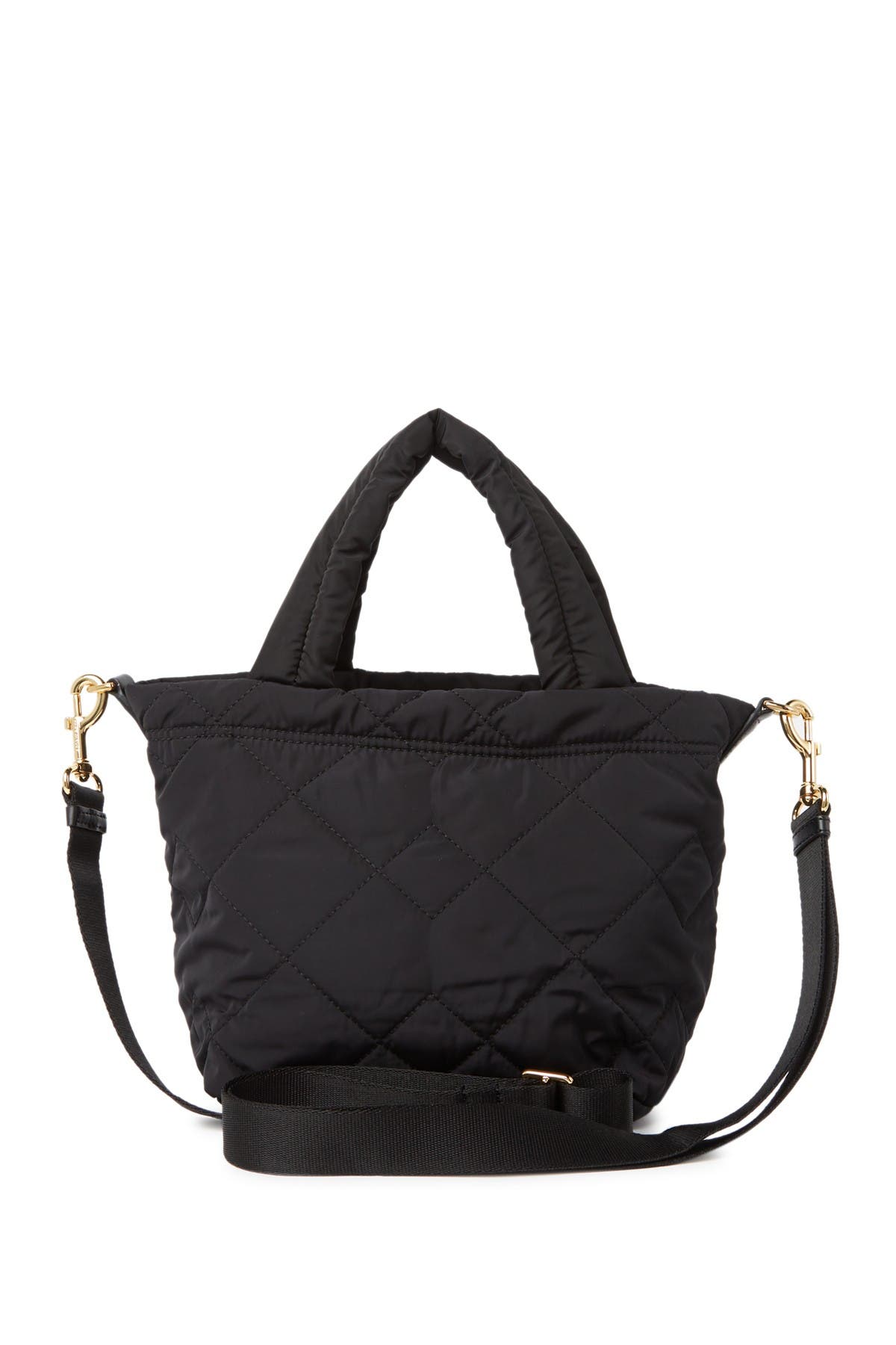 Marc Jacobs Mini Quilted Nylon Tote, Alternate, color, Black