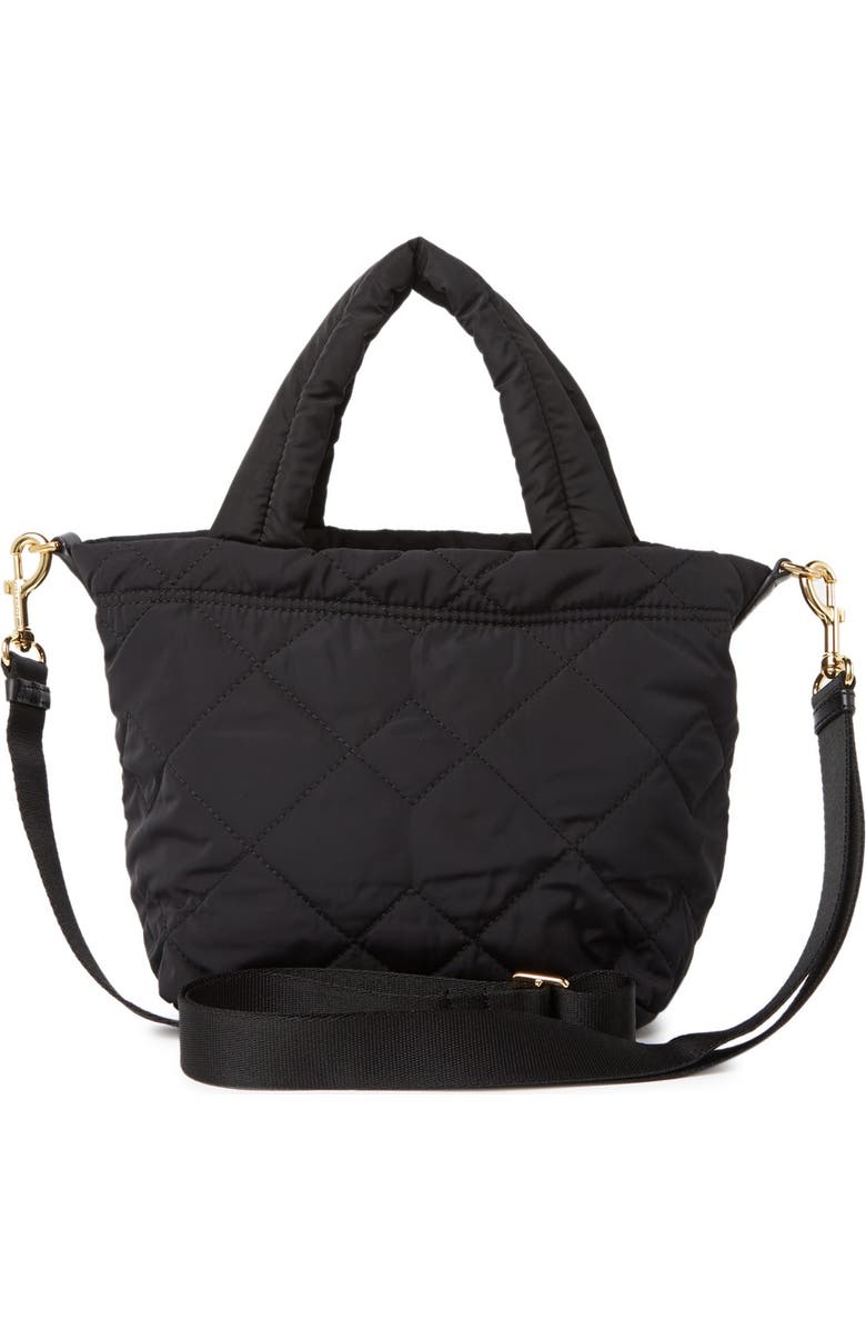 Marc Jacobs Mini Quilted Nylon Tote, Alternate, color, Black