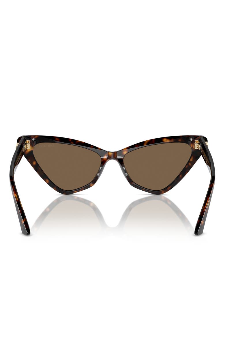 Jimmy Choo 55mm Cat Eye Sunglasses, Alternate, color, Havana / Dark Brown