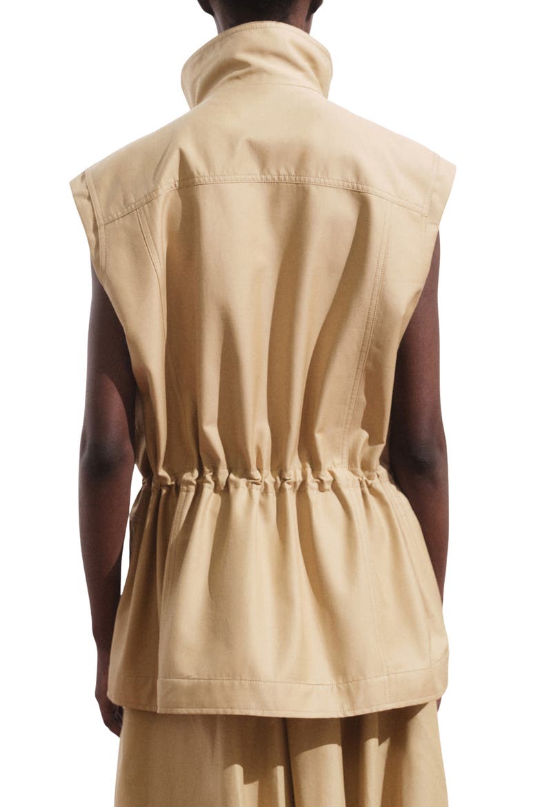 Cotton Blend Vest, Alternate, color, BEIGE