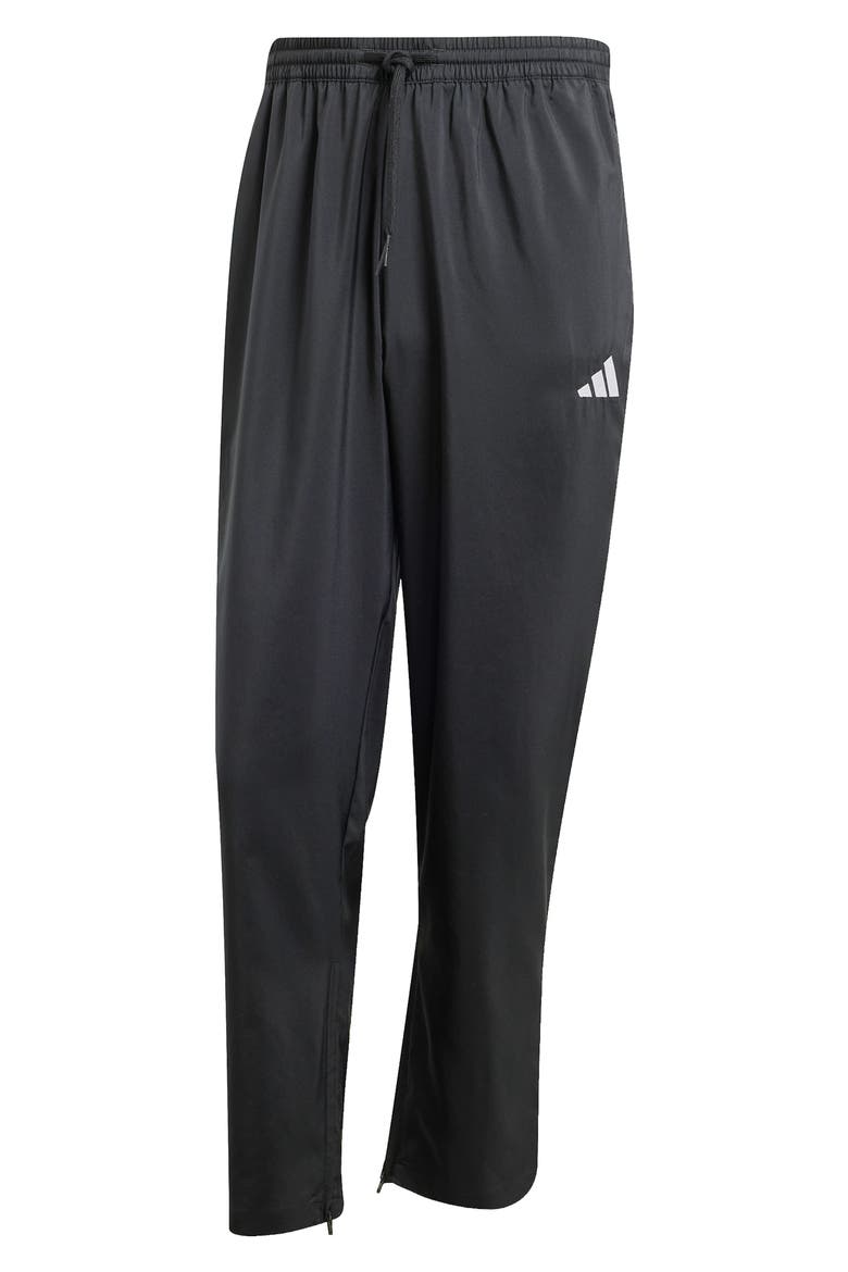 Woven Track Pants, Alternate, color, BLACK/ WHITE
