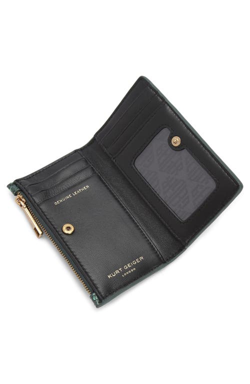 Kurt Geiger London Kensington Quilted Leather Bifold Wallet In Green