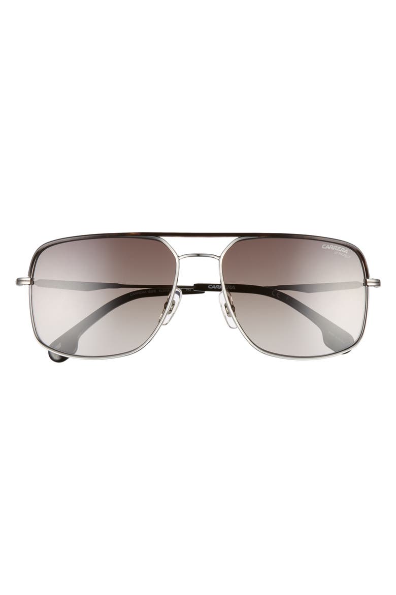 60mm Gradient Aviator Sunglasses, Alternate, color, RUTHENIUM