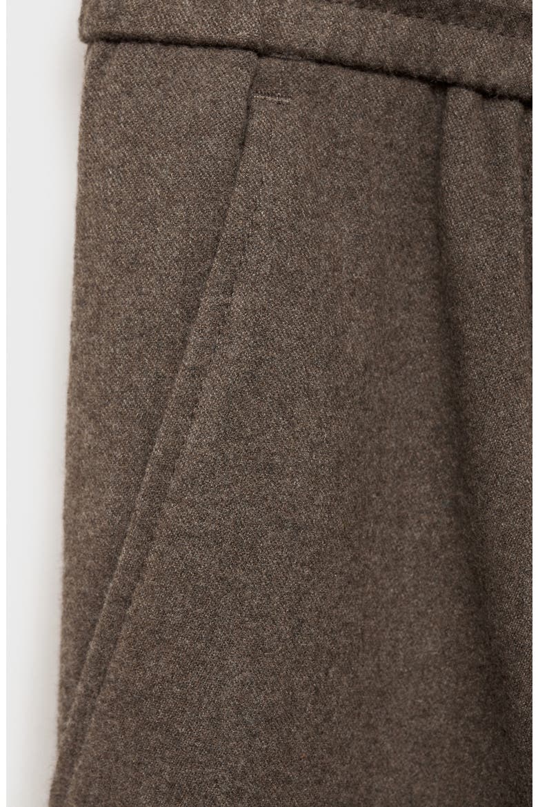 Pleated Regular Fit Flannel Pants, Alternate, color, MINK GREY