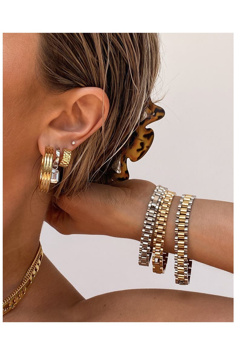 Timepiece Chain Bracelet, Alternate, color, GOLD