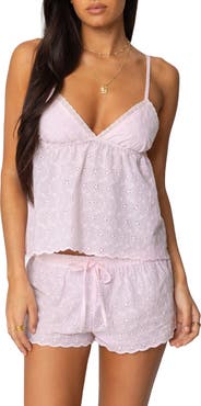 EDIKTED Talula Eyelet Babydoll Camisole