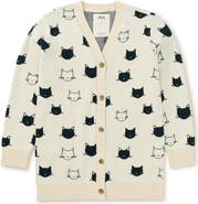 Tea Collection Long Iconic Cat Cardigan