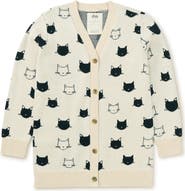 Tea Collection Long Iconic Cat Cardigan